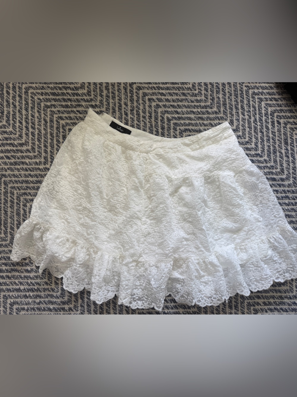 Lulus White Lace Mini Skirt